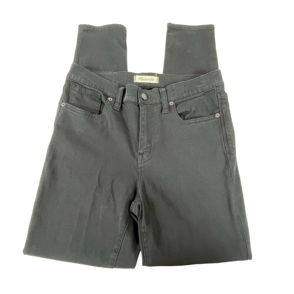 Madewell 9" High Riser Skinny Denim Jeans Sz 28‎ Womens Black Stretchy